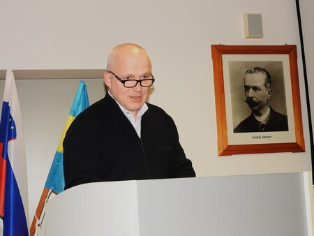 Poročilo o delu društva je predstavil predsednik Primož Močnik